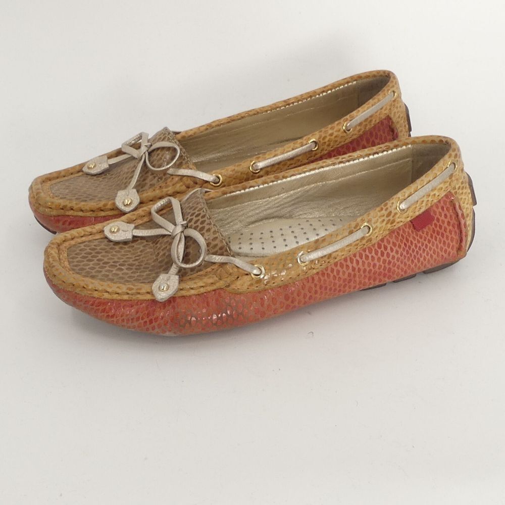 Marc Joseph Cypress Hill Mosaic Moccasins Leather Snake Print Women's 6.5
